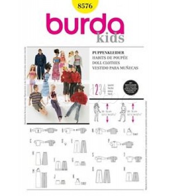 Burda Πατρόν Ρούχα Για Κούκλες 8576