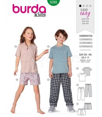 Burda Πατρόν Παιδικά Παντελόνια και Μπλούζες 9288