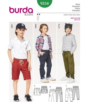 Burda Πατρόν Παιδικά Παντελόνια και Σορτσάκι 9354