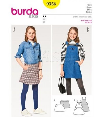 Burda Πατρόν Παιδικές Φούστες 9356