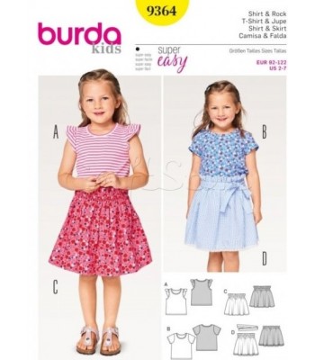 Burda Πατρόν Παιδικές Φούστες 9364
