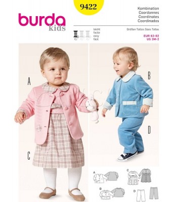 Burda Πατρόν Βρεφικά Ρούχα 9422