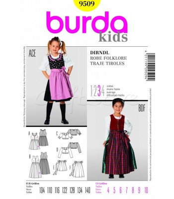 Burda Πατρόν Παιδικά Φολκλόρ 9509