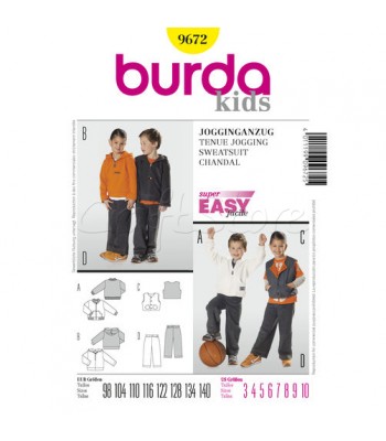 Burda Πατρόν Παιδικές Φόρμες 9672