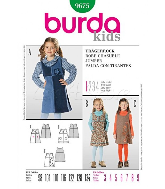 Burda Πατρόν Παιδικές Φούστες 9675