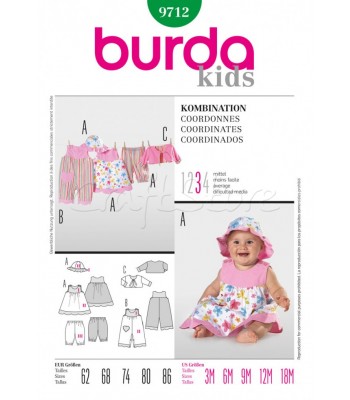 Burda Πατρόν Βρεφικά Ρούχα 9712