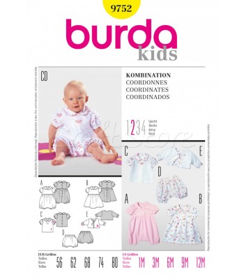 Burda Πατρόν Βρεφικά Ρούχα 9752