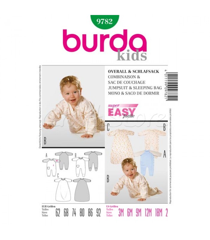 Burda Πατρόν Βρεφικά Φορμάκια 9782