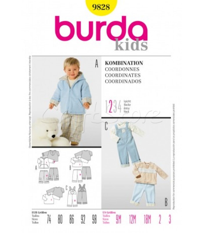 Burda Πατρόν Παιδικά Ρούχα 9828