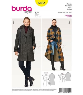  Burda Πατρόν Παλτά 6462