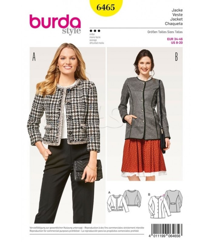  Burda Πατρόν Σακάκια 6465