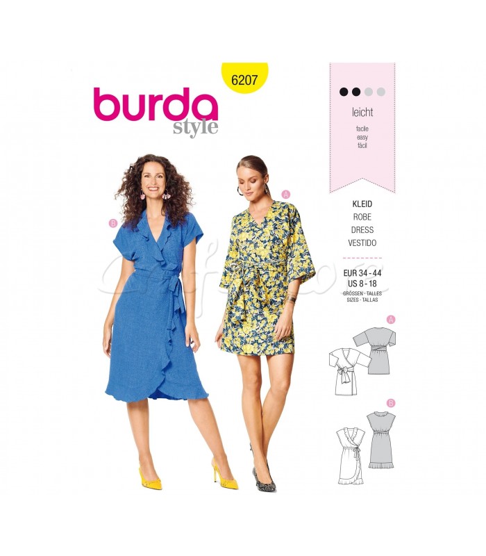  Burda Πατρόν Φορέματα 6207