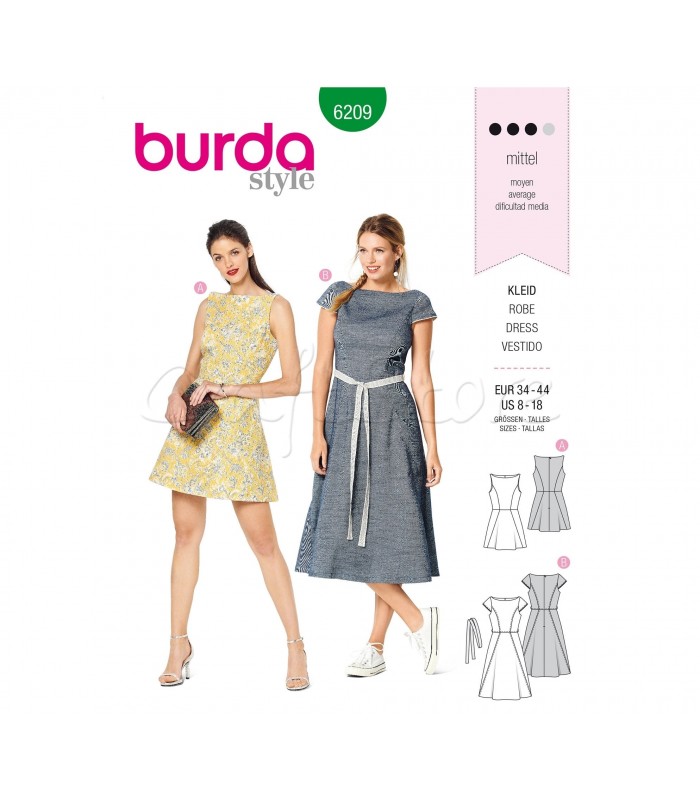  Burda Πατρόν Φορέματα 6209