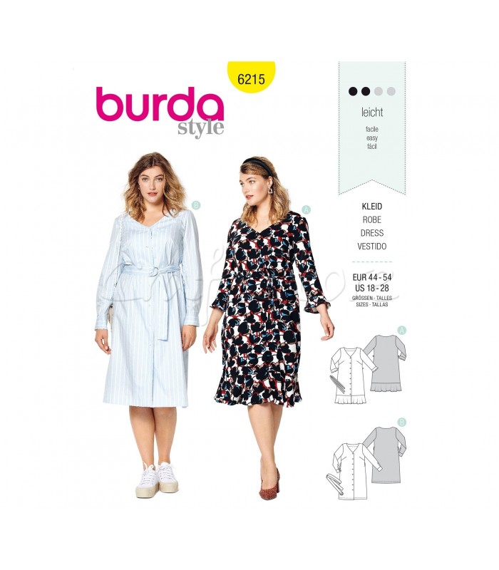  Burda Πατρόν Φορέματα 6215