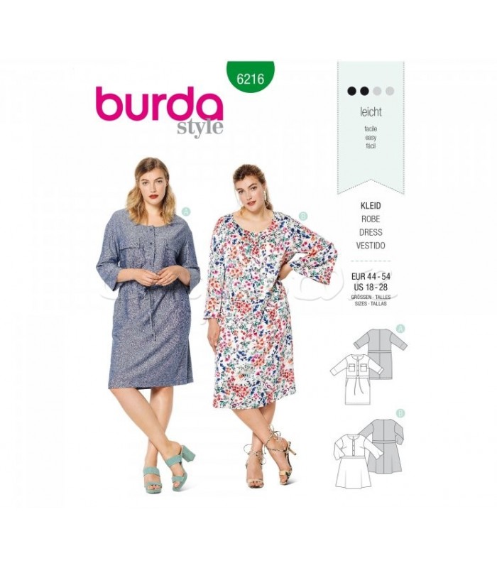  Burda Πατρόν Φορέματα 6216