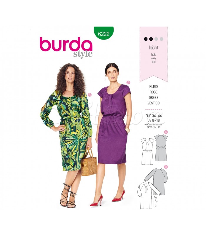  Burda Πατρόν Φορέματα 6222