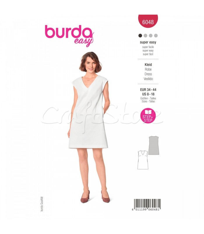  Burda Πατρον  φόρεμα 6048