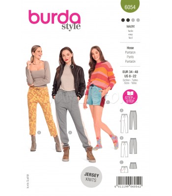  Burda Πατρόν Παντελόνια 6054