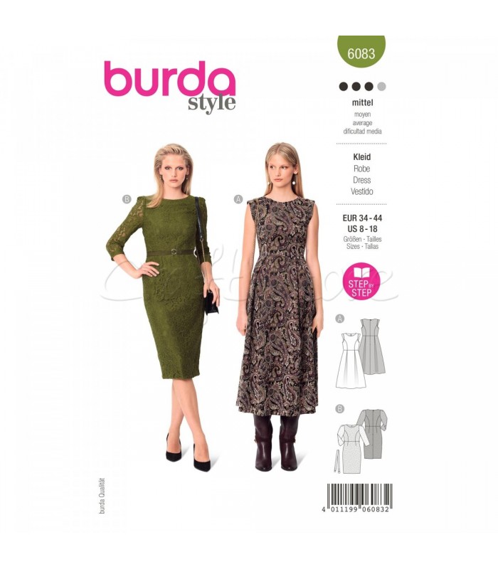  Burda Πατρον  φόρεμα 6083