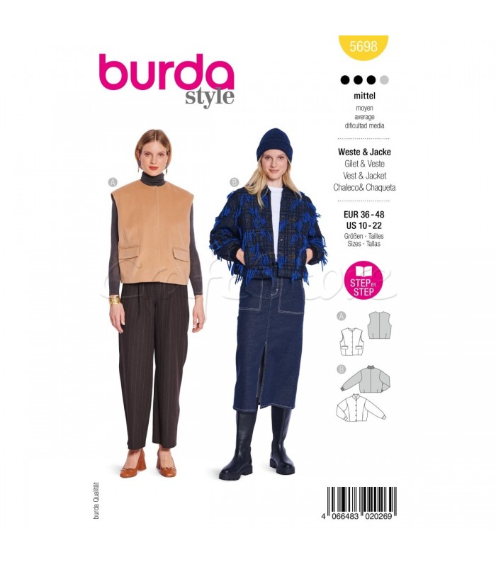 BURDA-Πατρον  JACKET-VEST-5698