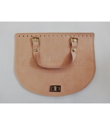 Καπάκι Ημικύκλιο 28x22 cm Σομόν με Χεράκι και Κούμπωμα Στριφτό Χρυσό