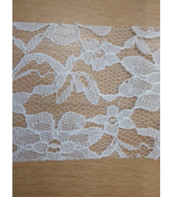 Κορδέλα Δαντέλα 7.5 cm Λευκή (ανα μέτρο)