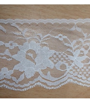 Κορδέλα Δαντέλα καμάρα 7cm Λευκό/1 μέτρο