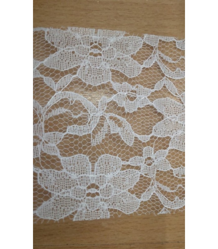 Κορδέλα Δαντέλα 10 cm Λευκή (ανα μέτρο)