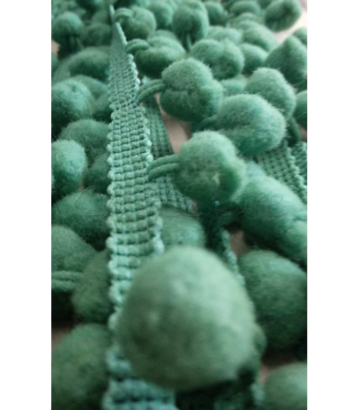 Tρέσα με Πον Πον Πράσινο 1.2εκ. (ανά μέτρο)