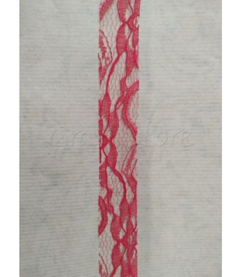 Κορδέλα Δαντέλα 2.5cm Κόκκινο/ μέτρο