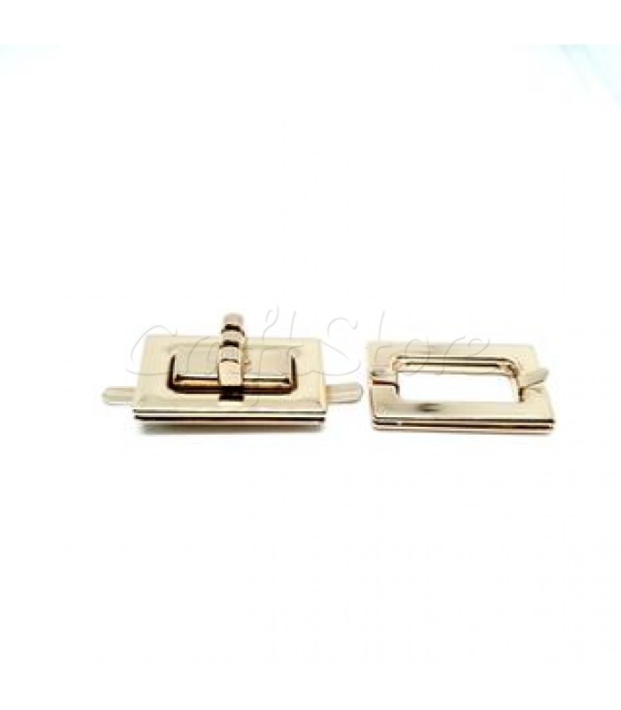 Στριφτό Κούμπωμα ΧΡΥΣΟ Ορθογώνιο 3.5x2cm
