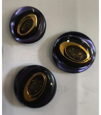Κουμπιά Μωβ Στρογγυλό 25-30mm (5τμχ)