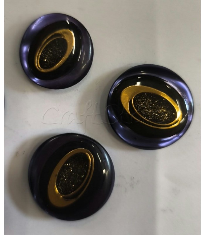Κουμπιά Μωβ Στρογγυλό 25-30mm (5τμχ)
