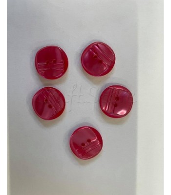 Κουμπιά Τετραγωνισμένα με Ριγούλες 20mm Φούξια /15τμχ