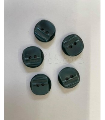 Κουμπιά Τετραγωνισμένα με Ριγούλες 15mm Γκρι Ραφ /10τμχ