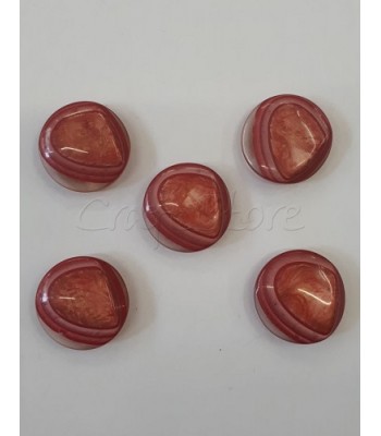 Κουμπιά Κοκκάλινα Κόκκινες Αποχρώσεις 25mm  /5τμχ