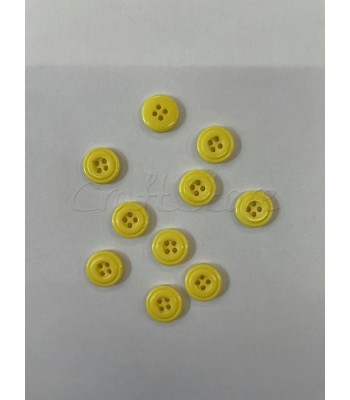 Κουμπιά Μονόχρωμα Κίτρινα 12mm  /50τμχ