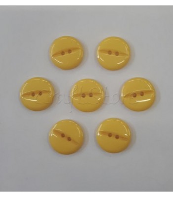 Κουμπιά Πλαστικά Χρώμα Κίτρινο 20mm/ 7 τμχ 