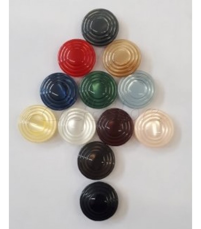 Κουμπιά Μπουλ Ομόκεντροι Κύκλοί Διάφορα Χρώματα 15mm  /12τμχ