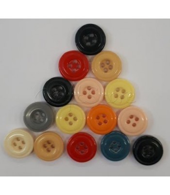 Κουμπιά Μονόχρωμα Διάφορα Χρώματα 12mm  /50τμχ