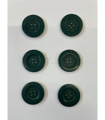 Κουμπιά Πλαστικά Χρώμα Κυπαρισσί Σκούρο 32mm/ 6 τμχ 