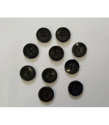 Κουμπί Μαύρο Πλαστικό 15mm (10τμχ)