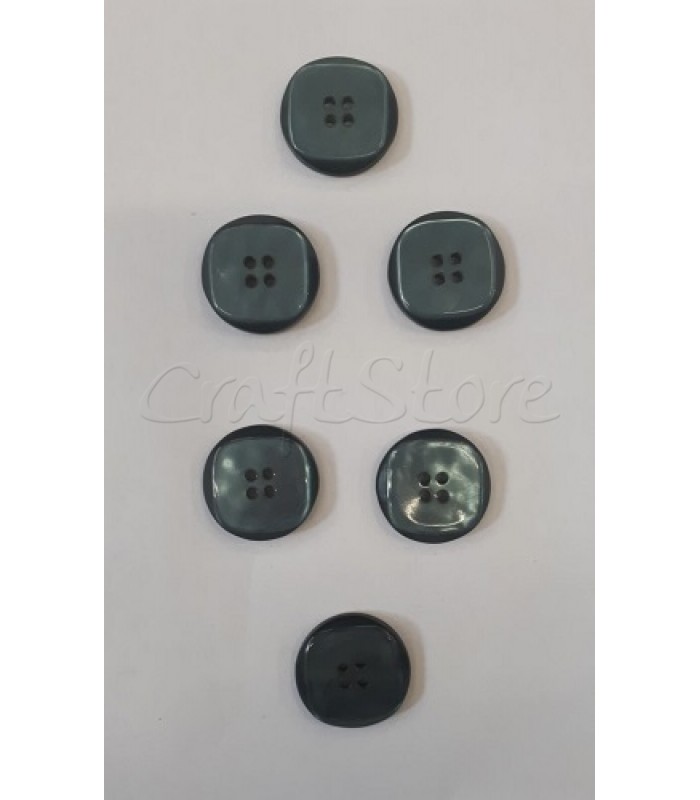 Κουμπιά Πλαστικά Χρώμα Πετρόλ Σκούρο 25mm/ 6 τμχ 