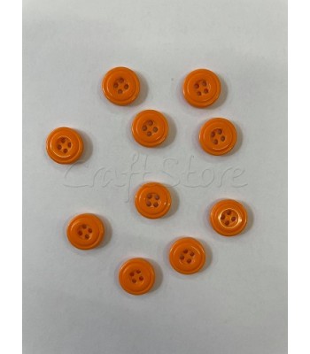 Κουμπιά Μονόχρωμα Πορτοκαλί 12mm  /50τμχ