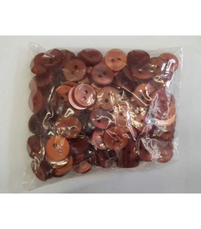 Κουμπιά Διακοσμητικά Πλαστικά Χρώμα Σάπιο Μήλο 10mm (144 τεμάχια) 