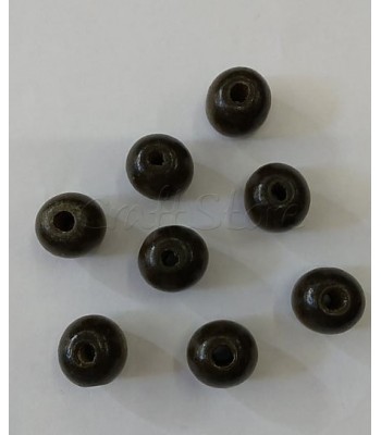 Ξύλινες Χάντρες Καφέ Σκούρο 18mmX 20mm/ 8 τεμάχια