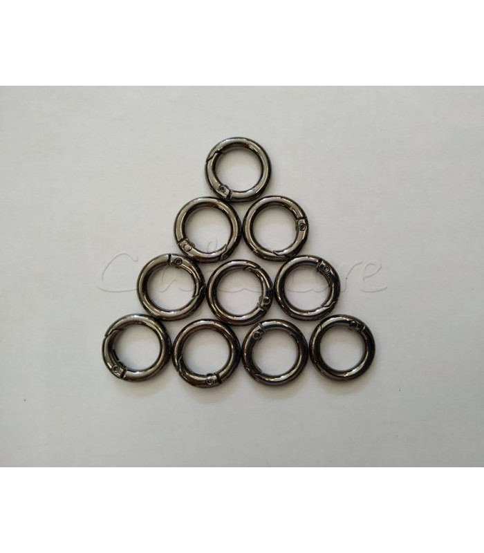Κρίκος με Μηχανισμό Μαύρο Νίκελ 13mm/ 1τμχ