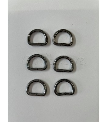 Κρίκος D Μαύρο Νίκελ 1.5.x 0.8 cm/ 6 τεμάχια