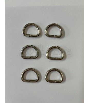 Κρίκος D Νίκελ 1.5x 0.8 cm/ 6 τεμάχια