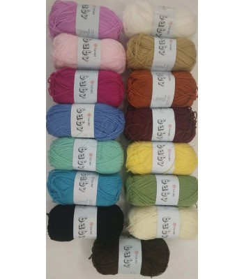 15 ΤΕΜ.Νήματα ακρυλι΄κά BABY-YarnArt